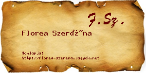 Florea Szeréna névjegykártya